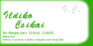 ildiko csikai business card